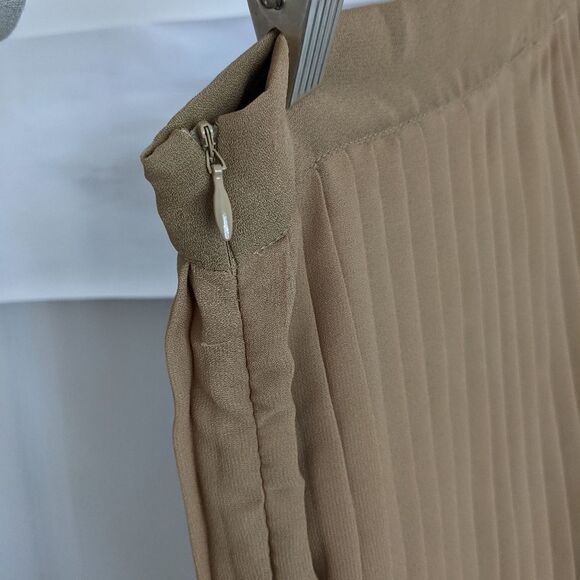 Italian two tone maxi pleated skirt size 38 Small @K - Picture 4 of 11